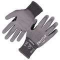Proflex By Ergodyne ANSI A7 PU Coated CR Gloves, Gray, Size L 7071